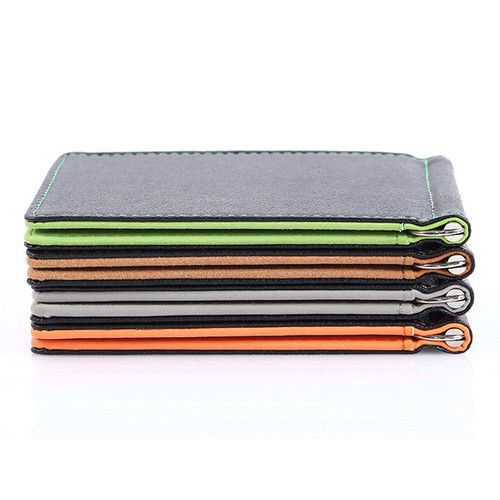 Cross-border men's creative wallet PU card holder, fashionable dollar bill clip, sewing thread wallet, business card holder, factory wholesale