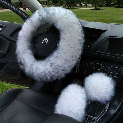 brake cover, Steering wheel cover - grey-mao-jian-38cm