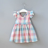 Summer skirt, suspenders, children's dress for leisure, suitable for import, Korean style
