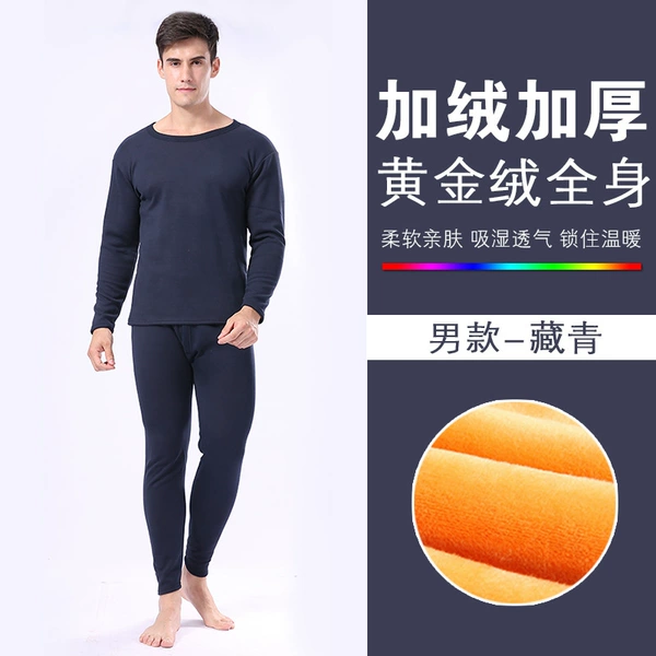 [黄金绒男士藏青]