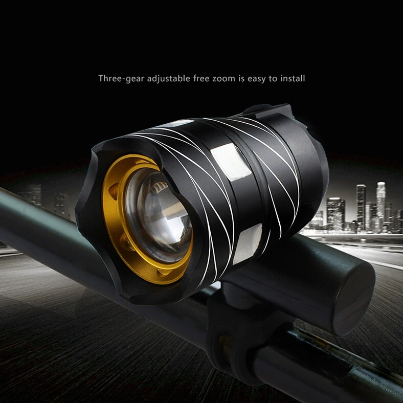 Bicycle USB charging T6 vehicle front light mountain car aluminum alloy charging rotor transforms front headlight headlight