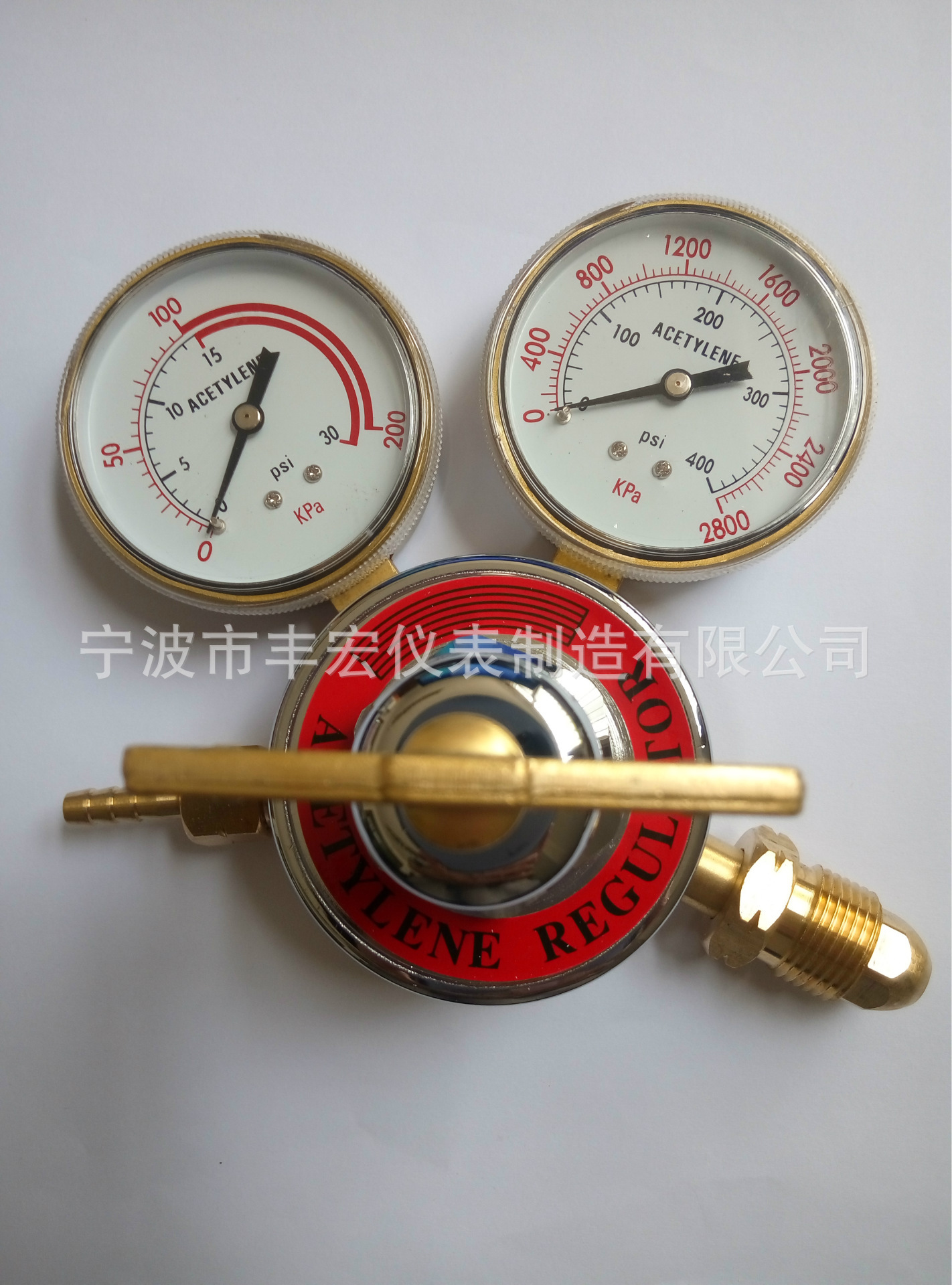 宁波工厂直接批发美式乙炔减压阀 外贸全铜中型美式乙炔减压器