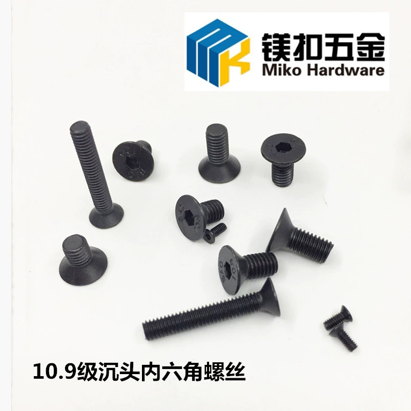 Фабрика прямой 10,9 класс с потайной головкой с шестигранной головкой Винты с плоской чашкой M6