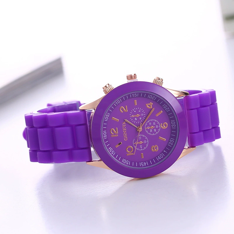 Silicone jelly watch (Geneva), women’s Korean casual student style, colorful options