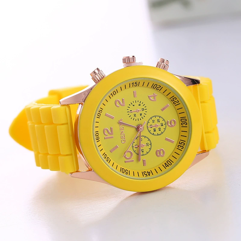 Silicone jelly watch (Geneva), women’s Korean casual student style, colorful options