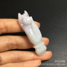 缅甸翡翠a货佛手玉石玉吊坠挂件 男女款掌上明珠佛手玉佩挂坠