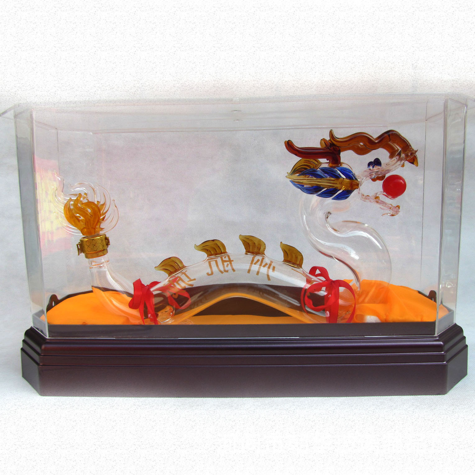 Botella de vino artesanal de vidrio tipo dragón Botella de vino de burbuja de vidrio transparente doce Zodiaco conjunto de vino botella de vino vacía Botella de vino de vidrio tipo Dragón