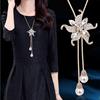 Long necklace, skirt, accessory with tassels, sweater, universal decorations, clothing, summer pendant, Korean style, simple and elegant design