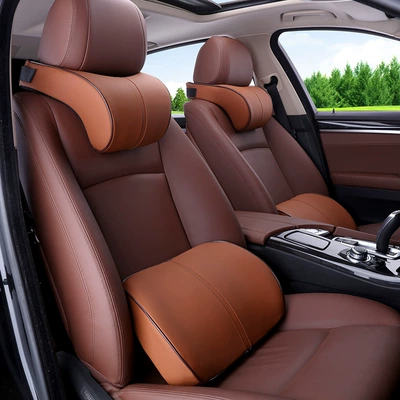 Pillow Cushion Car Pillow Interior | Headrest - clamp-clause-suit-brown