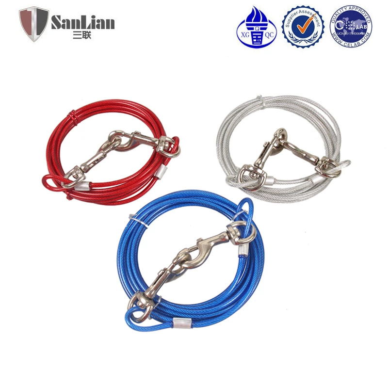 Товары для домашних животных кабель стальная проволока веревка для собак Amazon горячие продажи наружных принадлежностей