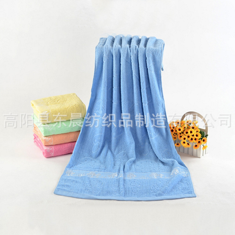 Factory direct supply mushroom towel soft absorbent supermarket promotional cotton gift towel 70*140 bath towel logo