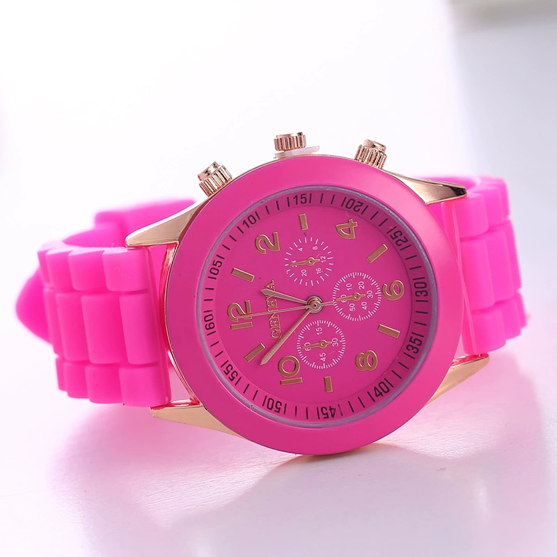 Silicone jelly watch (Geneva), women’s Korean casual student style, colorful options