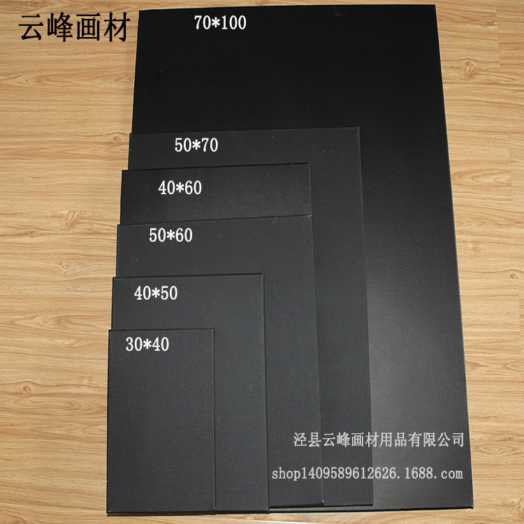 Suministro directo de fábrica material de pintura Marco de imagen de estilo europeo óleo pintura marco puro negro lienzo 280g puro algodón puro madera acrílico revestimiento