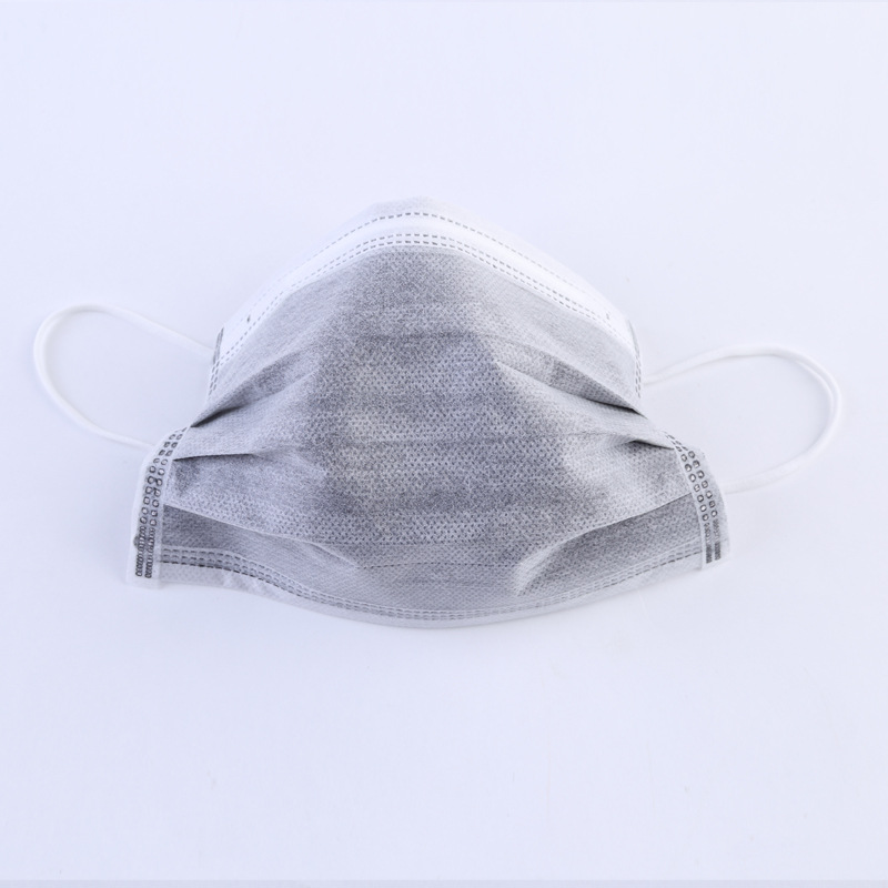 一次性四层无纺布口罩 工业防尘灰色四层活性炭口罩单包厂家直供