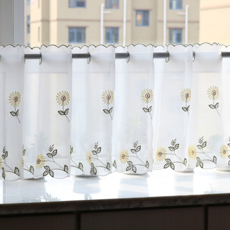 Terilun Daisy Coffee Curtain Kitchen Small Half Curtain Manufacturer Wholesale Curtain Dropshipping Curtain Balcony