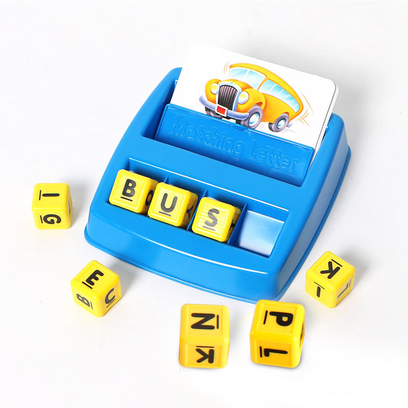 707-18 juguetes para niños Juego de mesa cartas coinciden con palabras Happy Learning English educación temprana interacción entre padres e hijos