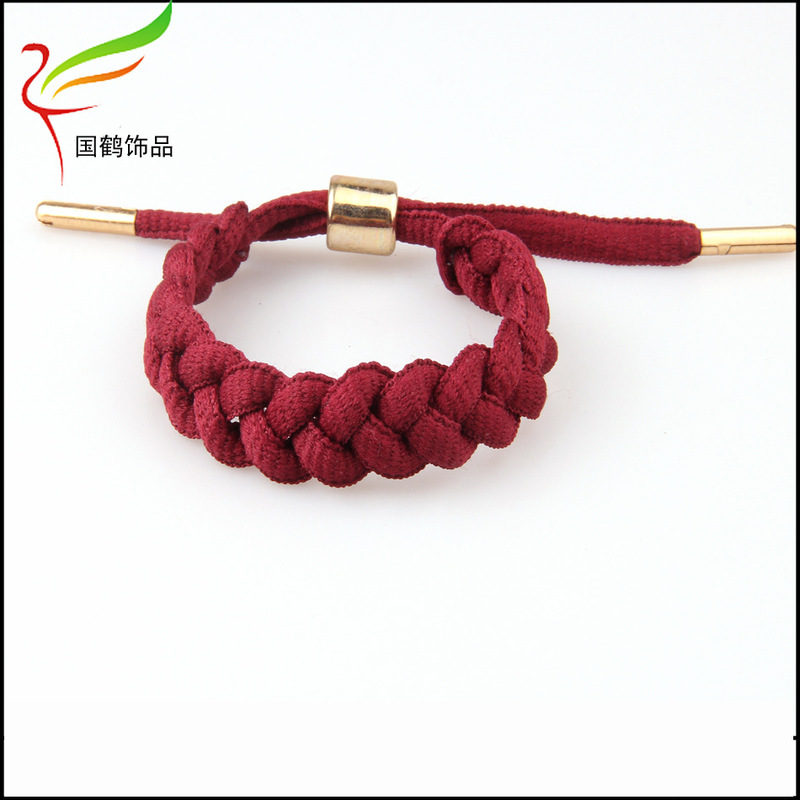 Cross-border New Lion Head Shoelace Fashion Stylish Woven Bracelet Bracelet Hand Rope Manufacturer Wholesale logo Adjustment Model