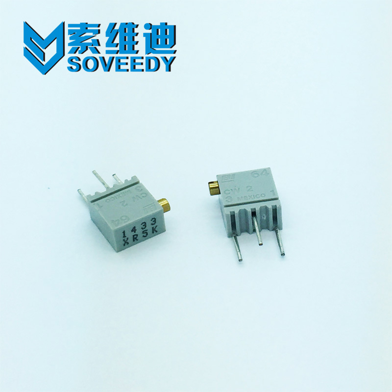 美国BI精密微调电位器 64XR100LF 100R 可调电阻 (可代替3266X )