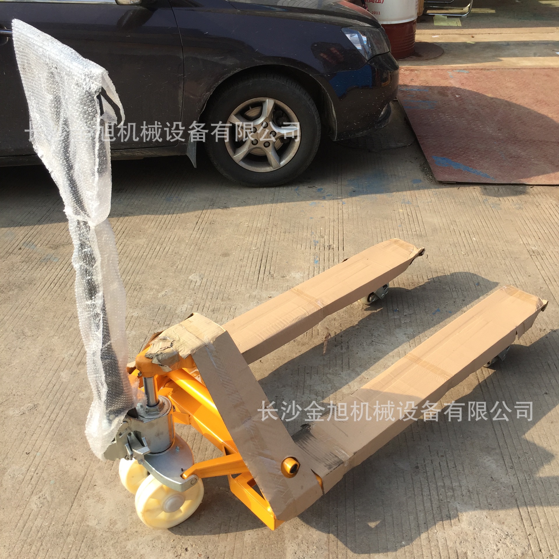 手动液压叉车3吨手推车搬运车油压车地牛手拖车长沙金旭插叉铲车