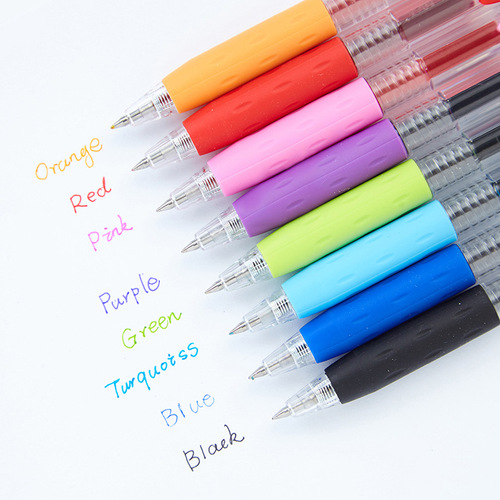Baixue 101 color gel pen quick-drying pen press signature pen jumps multi-color student carbon pen 8-color refill