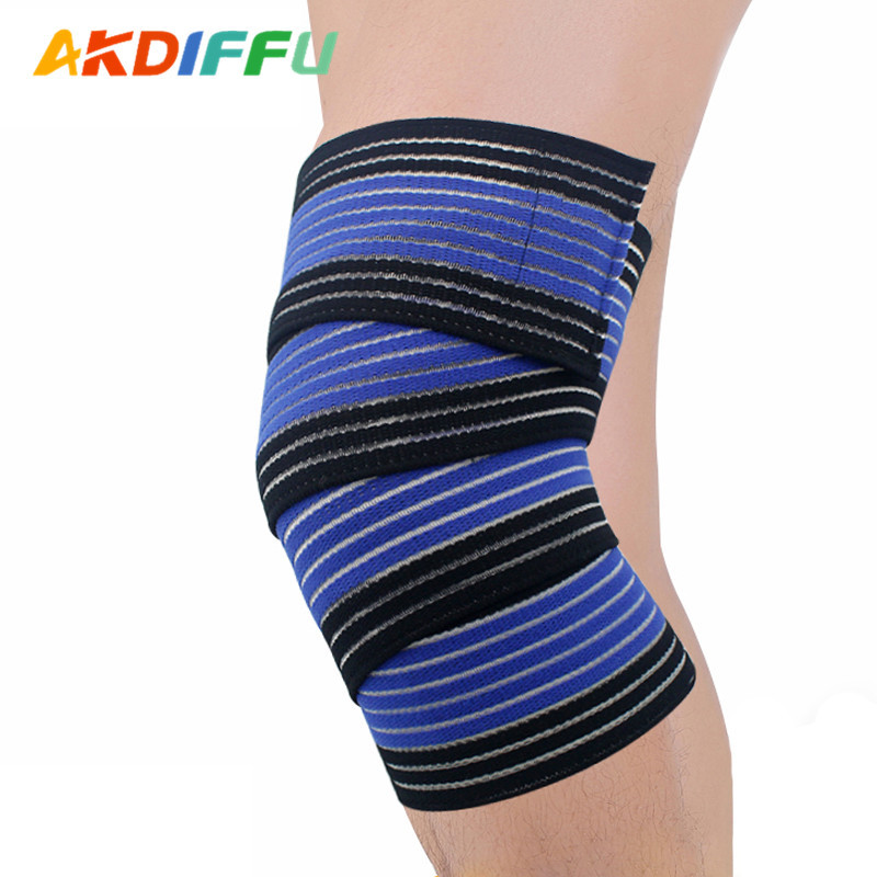 Deportes al aire libre suministros color sinuoso rodillera nylon pescado seda vendaje presión fitness ejercicio protección rodilla