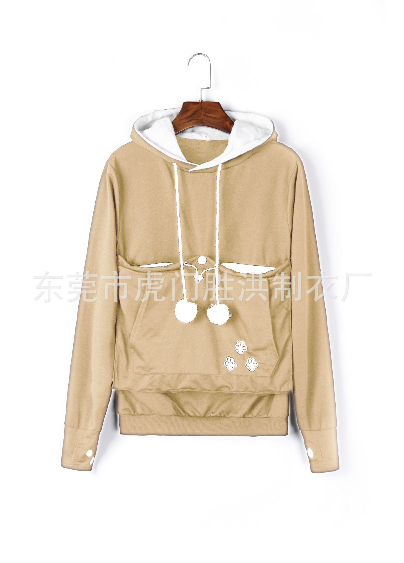 Dopamina Amazon Otoño e Invierno pullover Sudadera con capucha europea y americana casa gran bolsillo mascota suéter manga larga abrigo