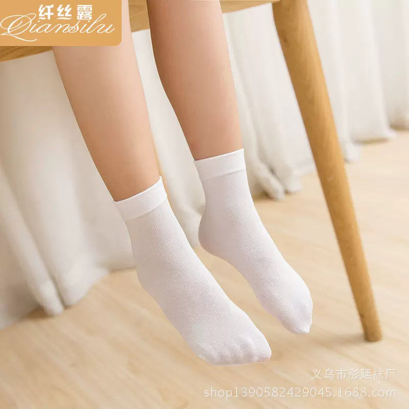 糖果色儿童袜男女宝宝袜厂家批发儿童乐园便宜成人纯色春秋薄袜子
