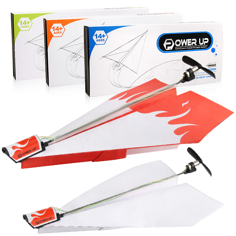 Motor eléctrico mano lanzando papel modelo de avión motor plegable DIY papel Power Toys exportación transfronteriza en stock