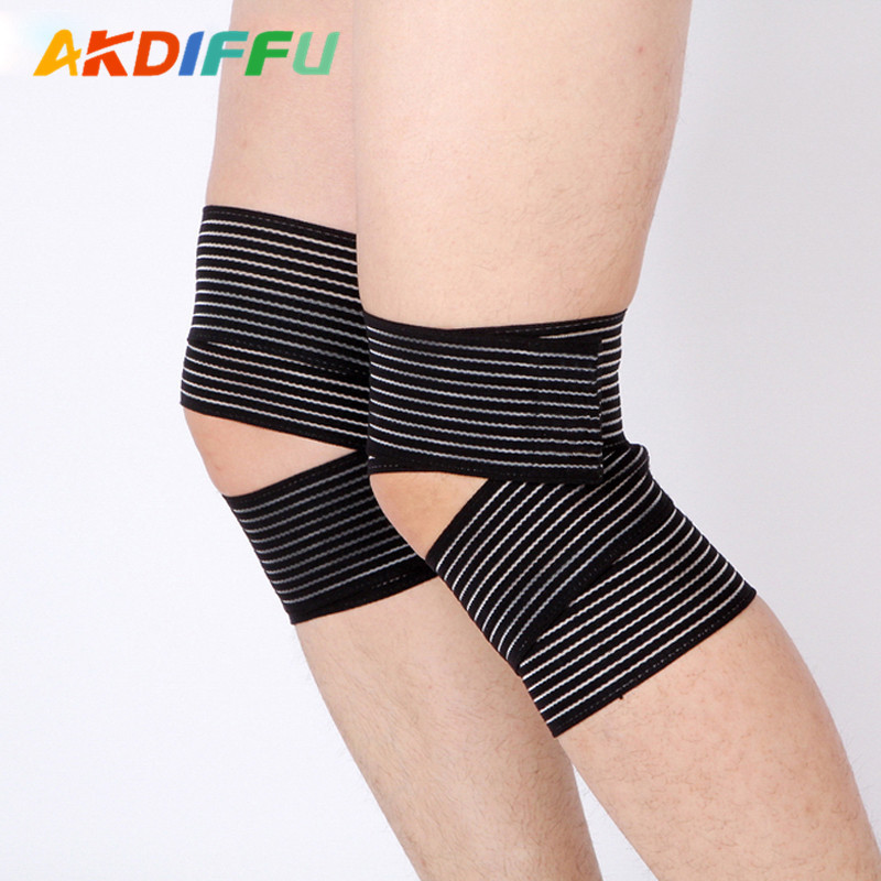 Deportes al aire libre suministros color sinuoso rodillera nylon pescado seda vendaje presión fitness ejercicio protección rodilla