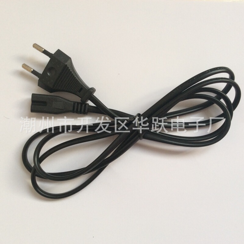 1.5m Round Plug Power Cord with Figure-Eight Connector for Ps4 Console, European Standard, Durable, Stable Gaming Console