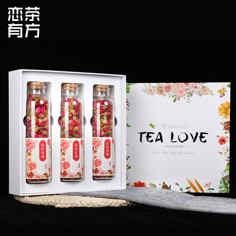 Бутылка с розой в составе, подарочная коробка, льняная сумка