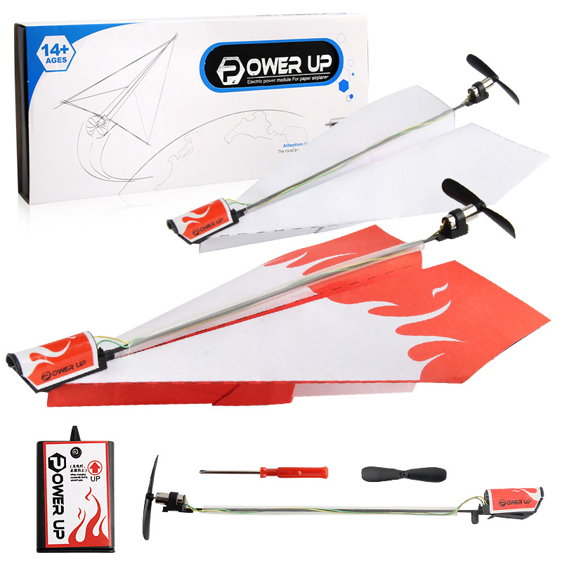 Motor eléctrico mano lanzando papel modelo de avión motor plegable DIY papel Power Toys exportación transfronteriza en stock