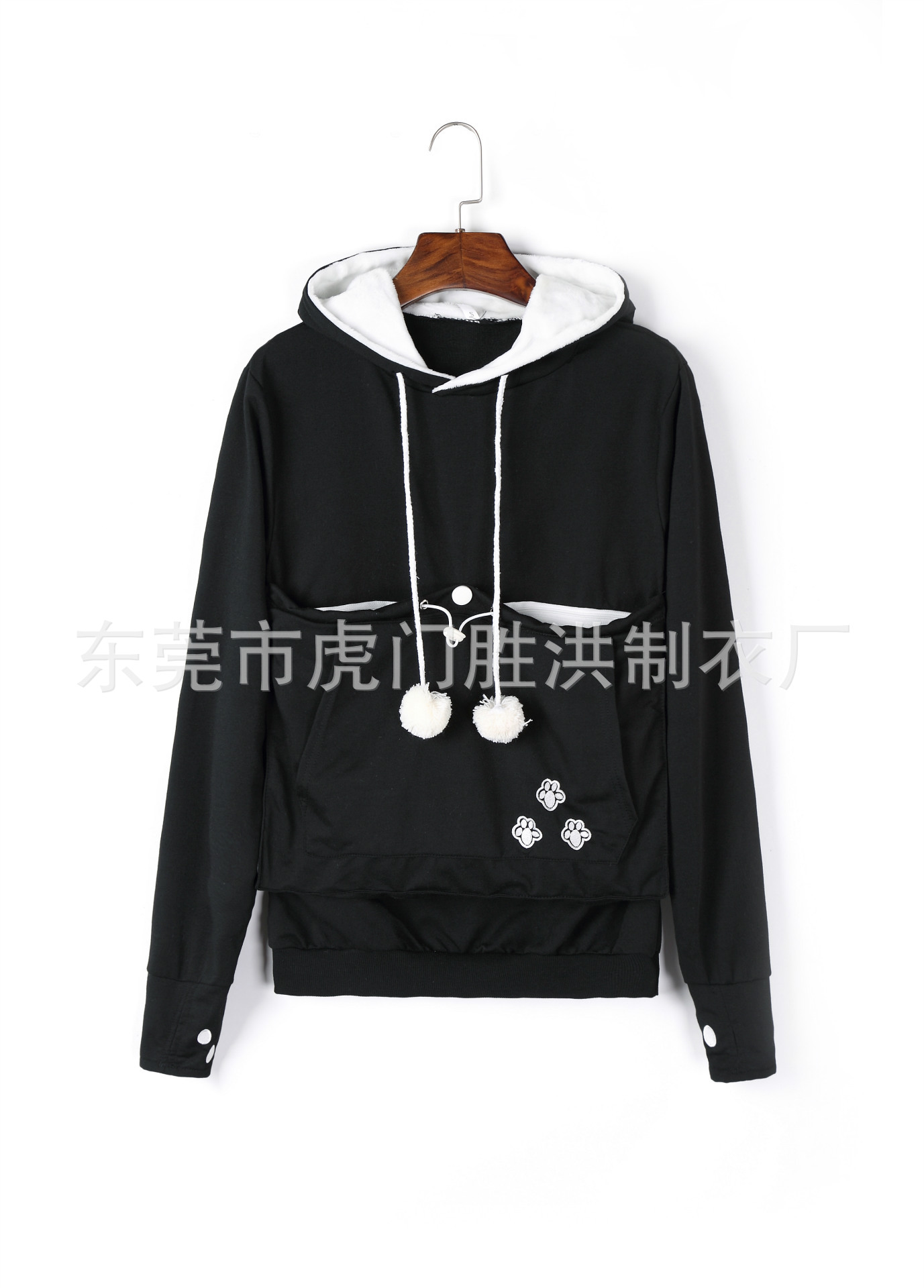 Dopamina Amazon Otoño e Invierno pullover Sudadera con capucha europea y americana casa gran bolsillo mascota suéter manga larga abrigo
