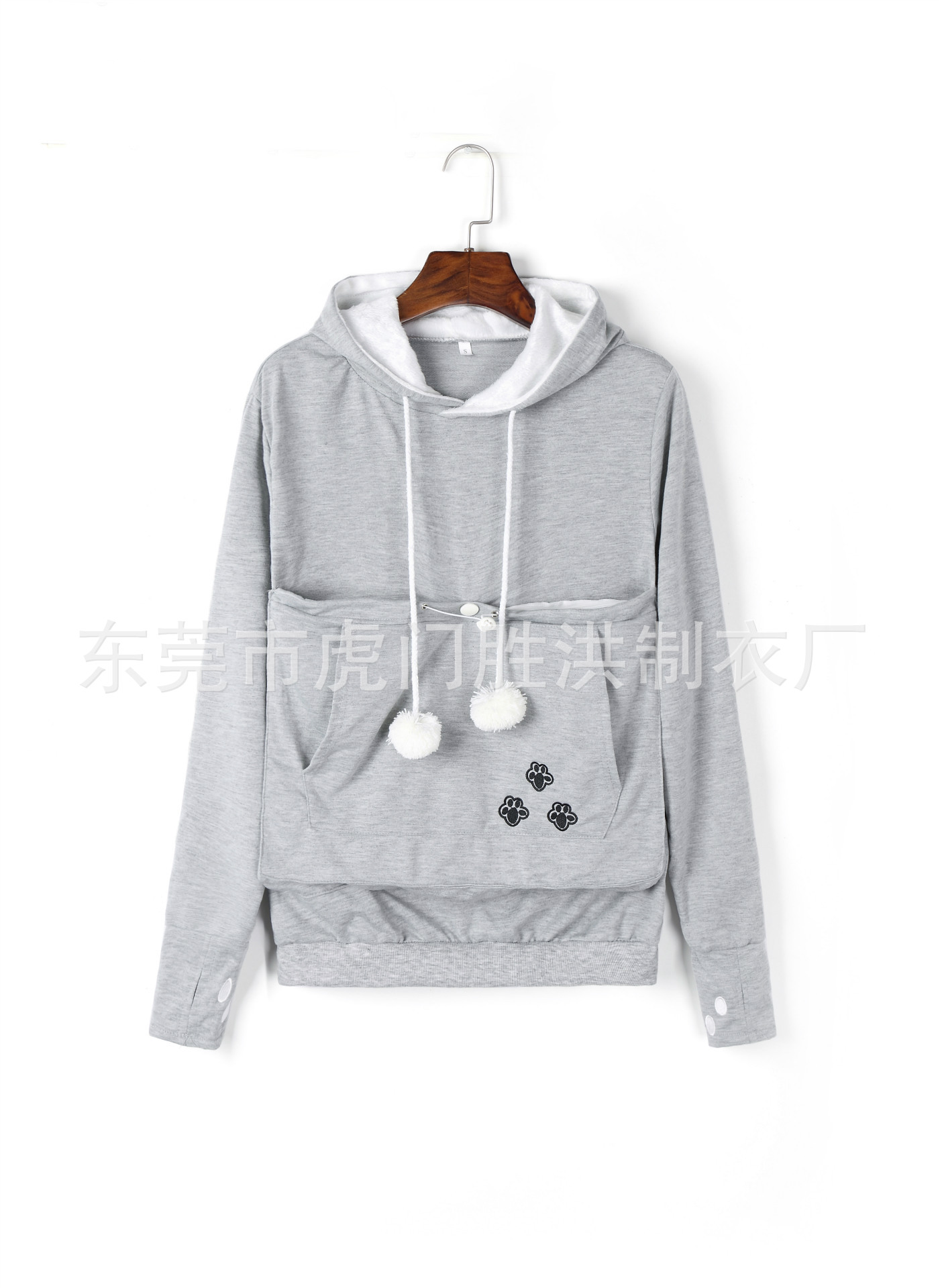 Dopamina Amazon Otoño e Invierno pullover Sudadera con capucha europea y americana casa gran bolsillo mascota suéter manga larga abrigo