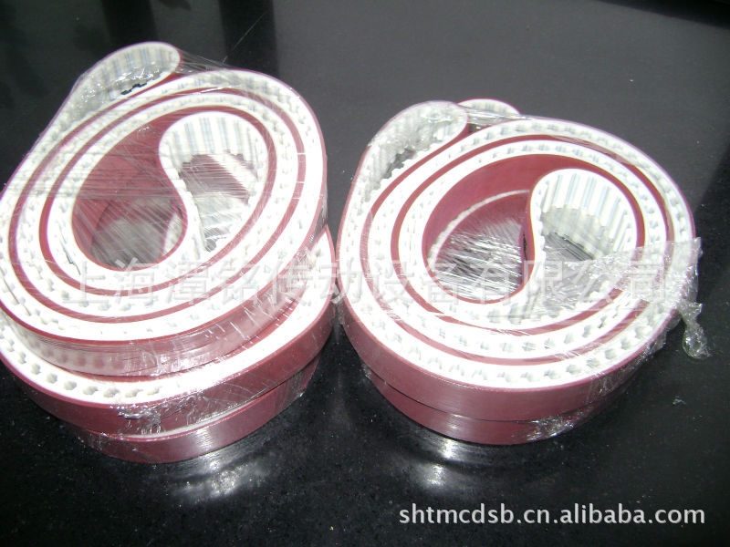 供应加红胶同步带、加黄胶同步带、钢丝同步带、磨边机皮带、AT10