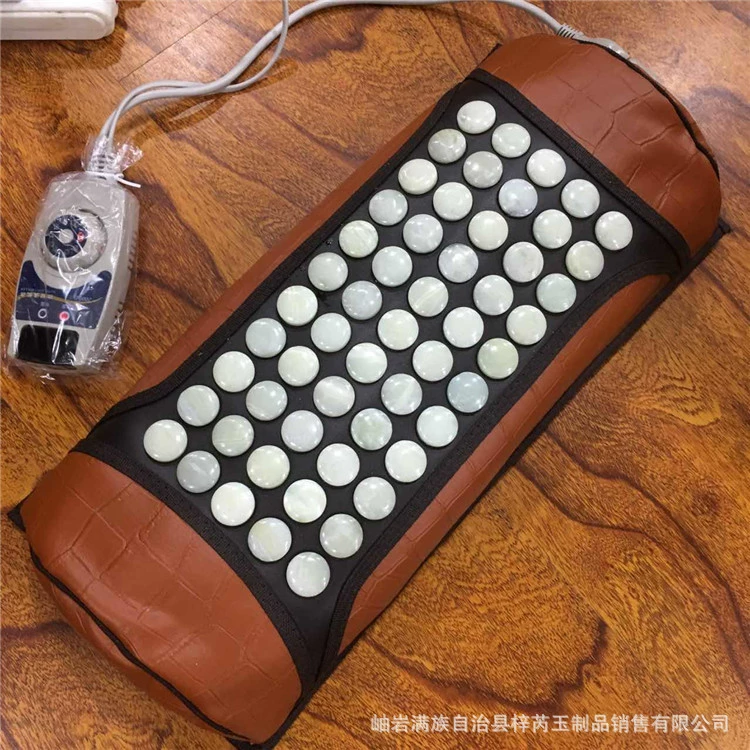 Нефритовая подушка с регулируемой температурой, германиевый камень, нефритовая подушка, подушка для шейного отдела позвоночника, подушка для шеи, турмалин, нефритовая подушка для здоровья в дальнем инфракрасном диапазоне