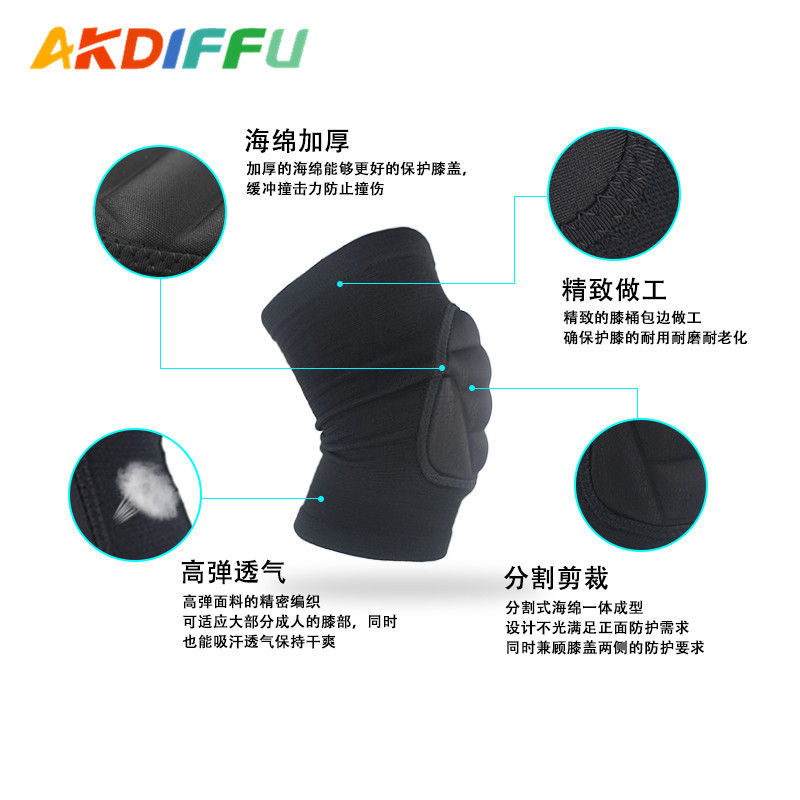 2018 nuevo hombre y mujer esponja rodilla de punto transpirable baloncesto fútbol correr montaña rodilla de voleibol