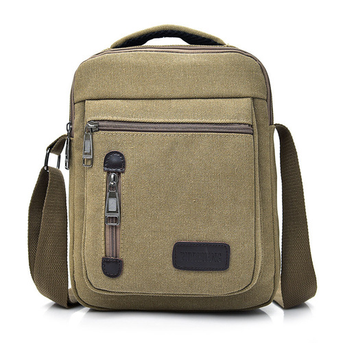 Men's crossbody bag canvas multi-compartment portable casual travel bag business men's shoulder bag fashionable men's bag 7007