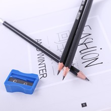 黑色木质书写铅 笔 原木铅笔学生素描绘画笔学生文具铅笔厂家批发