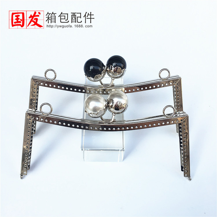 Sin stock, se puede hacer: 20,5 cm cintura cóncava lisa agujero de aguja gran cabeza de perla oro cabeza de loto mano de goma de nube