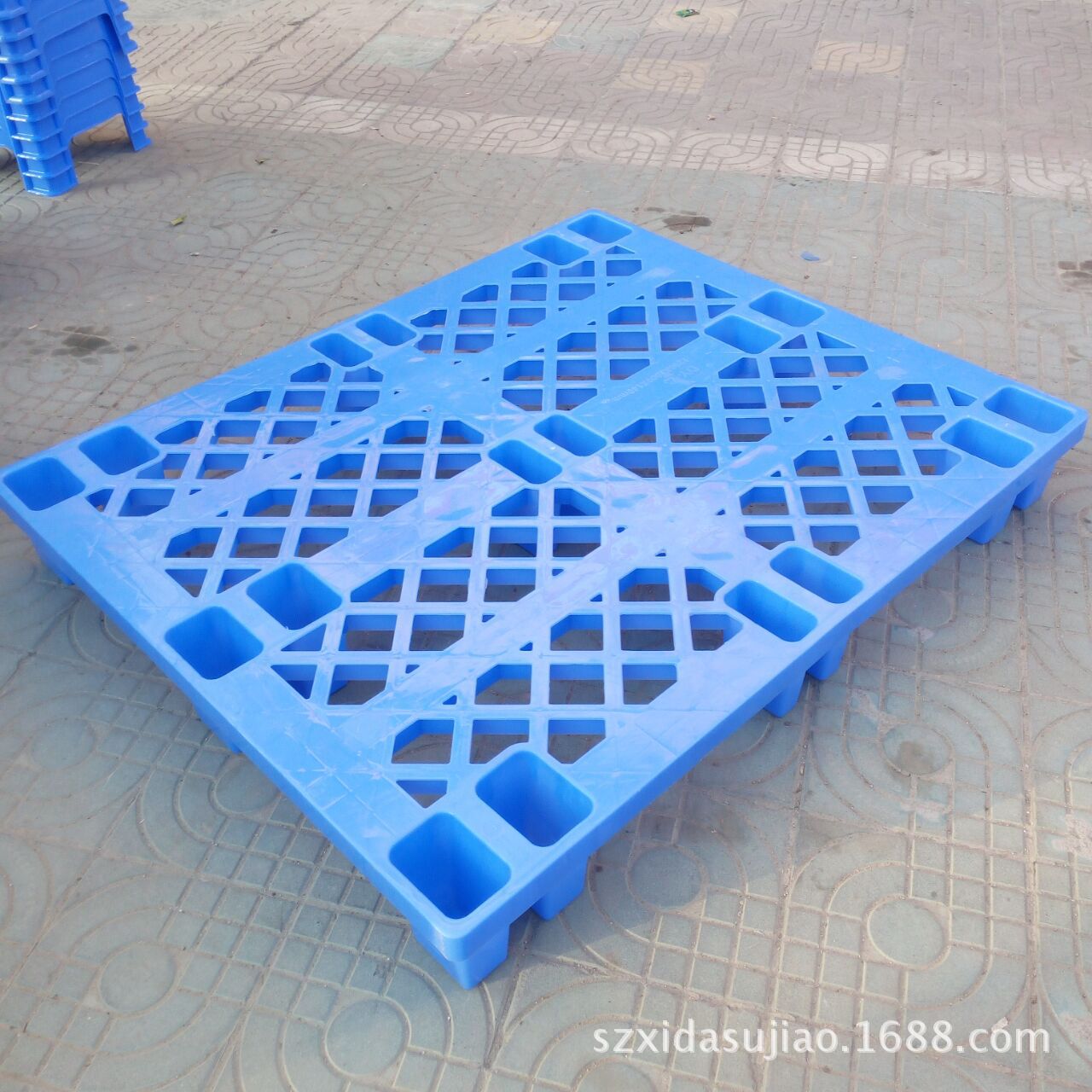 厂家批发 福建厦门  加厚单面型九脚仓库 塑胶栈板 塑料卡板