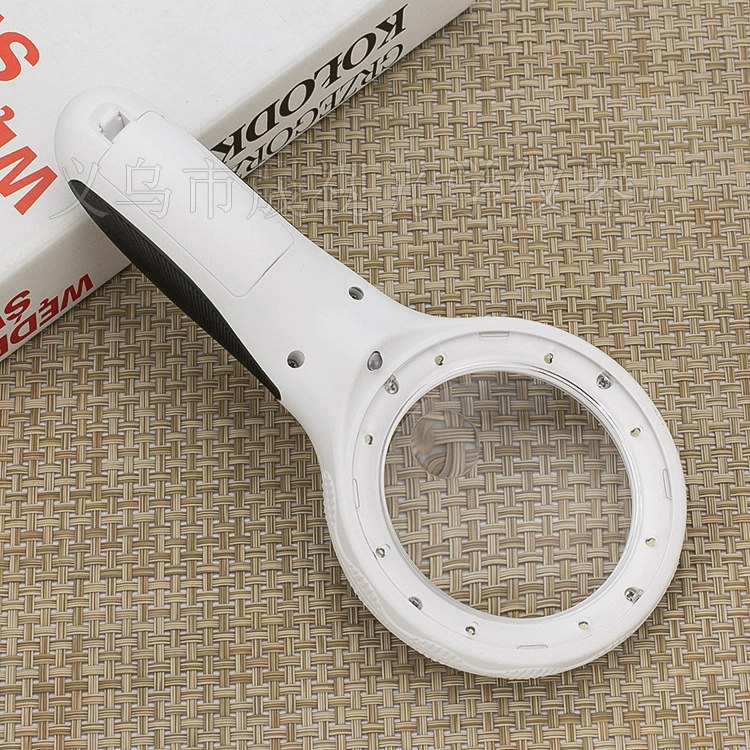 Ручной черно-белое освещение с восемью светодиодными лампами Лупа для чтения HD два нескольких объектива HD 9587