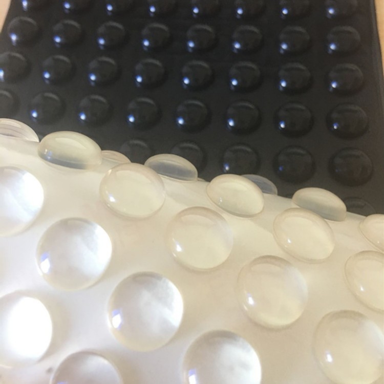 现货批发 直径22高度10透明异形胶垫 螺丝孔自粘脚垫 防滑减震垫