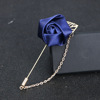 Golden suit, brooch lapel pin suitable for men and women, long chain