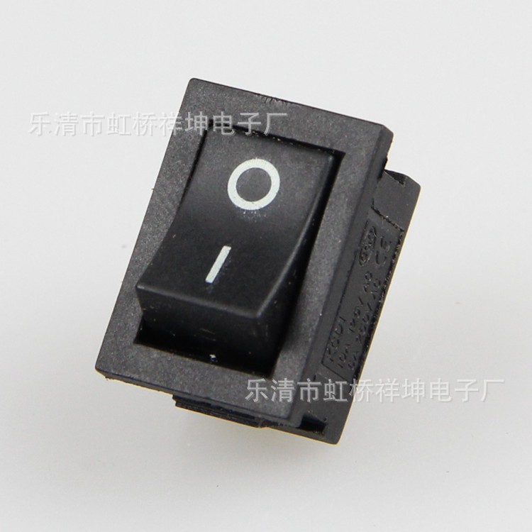 厂家供应船型开关/15*21平面 两脚电源开关/KCD1全黑防水船型开关