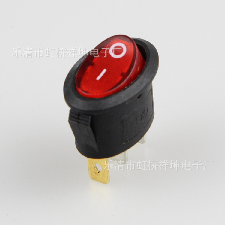 厂家直销 船型开关KCD1 椭圆形开关 带灯 三脚两档 两脚两档