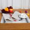 Rice gray woven Western pad PVC meal cushion Teslin Hotel imitation linen insulation meal pad 2*1