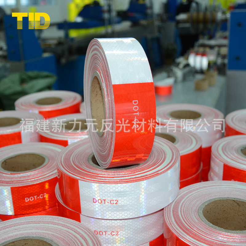 欧标反光条 dot-c2反光警示贴 货车红白车身反光膜