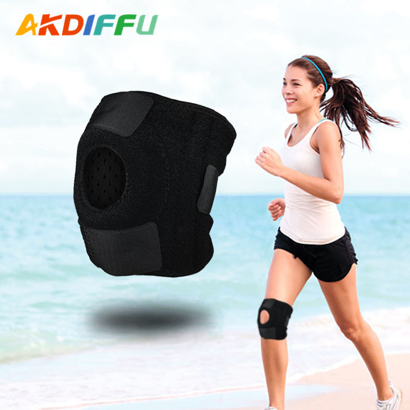 Fábrica al por mayor rodillera protección abierta rótula silicona no fácil deslizarse soporte deportes al aire libre