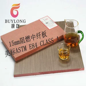 ASTM E84检测A级3mm防火中纤板 环保P2红色阻燃密度板MDF低甲醛